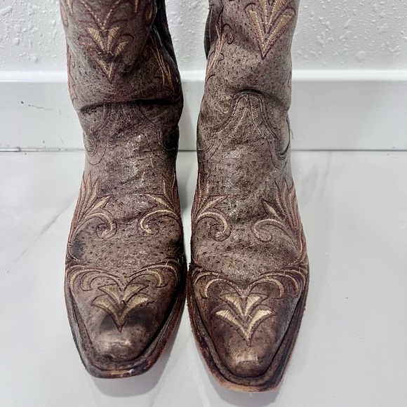 CIRCLE G WOMEN'S SCROLLING EMBROIDERY WESTERN BOOTS - SNIP TOE 6 - Picture 10 of 10